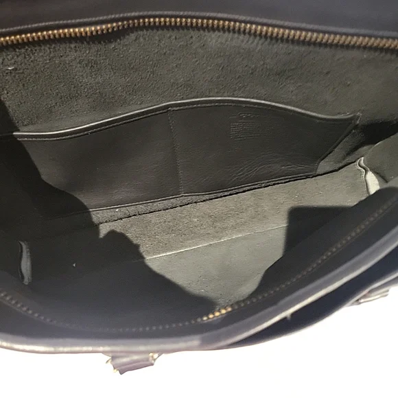 Coach Embassy Briefcase Portfolio Laptop Bag Black Leather076-8031